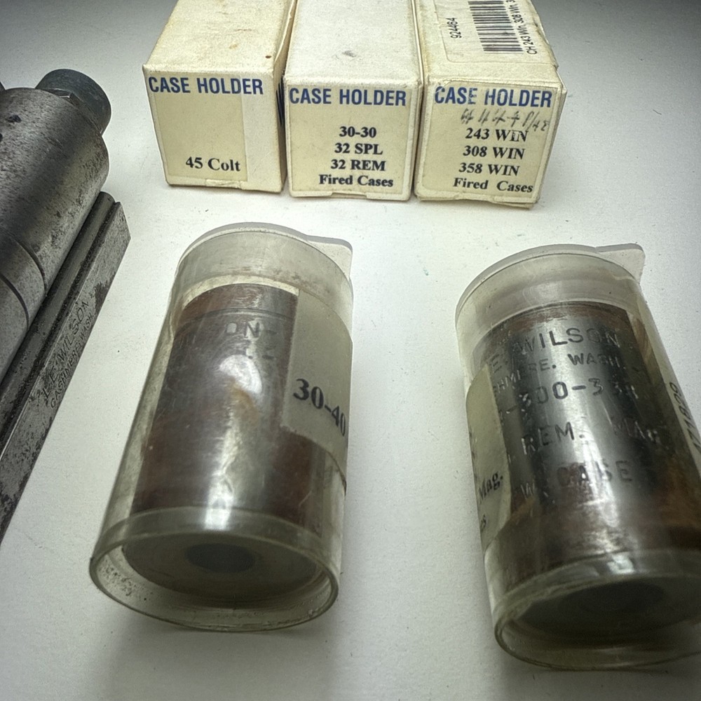 L E Wilson Case Trimmer with shell holders