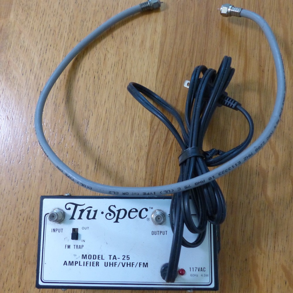 Tru Spec UHF/VHF/FM Amplifier Model TA-25
