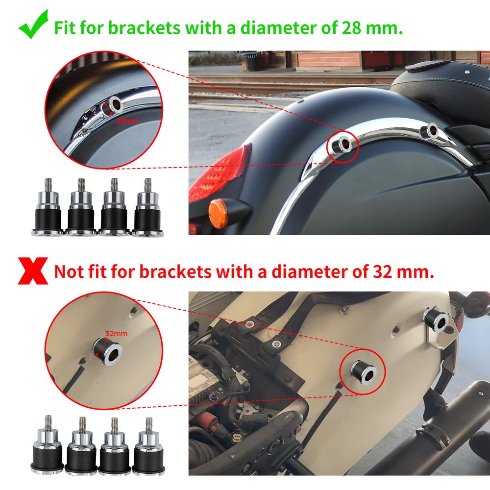 Quick Release Mount Hardware Spools For Indian Chief Dark Horse Classic 14-2018