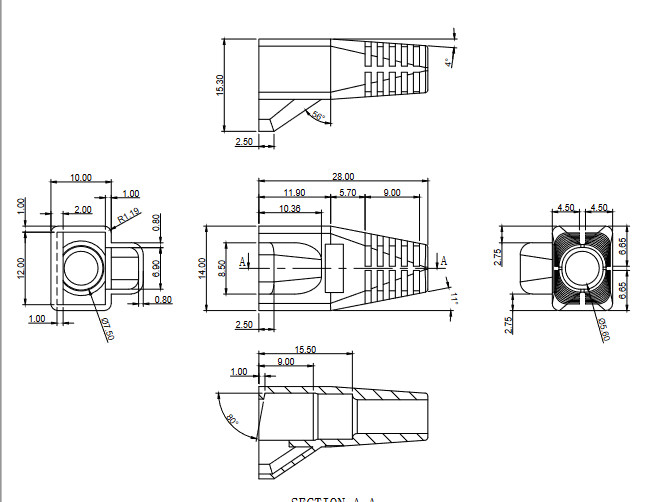 Pink RJ-45 Boot (100 Pcs)