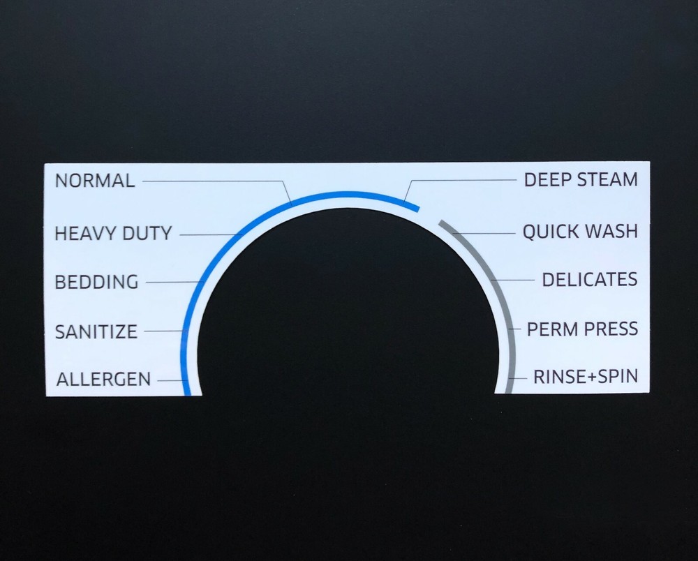 Samsung Washer Sticker Label - for Model WF45M5500AW Control Panel - Waterproof 