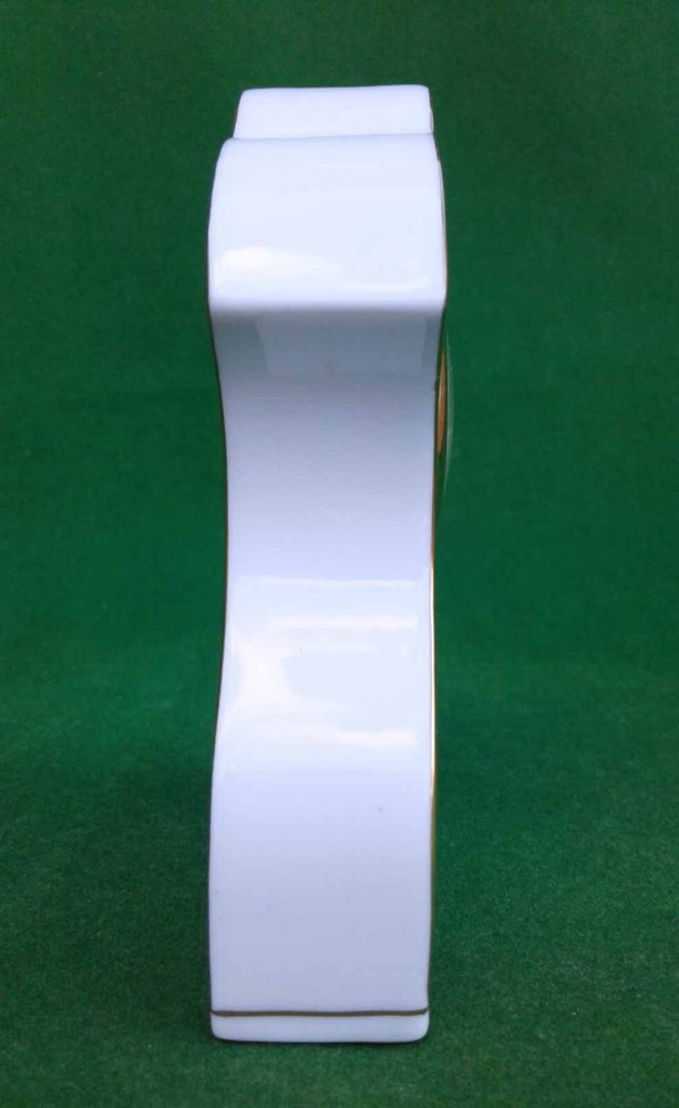 HEREND - NOEL - PORCELAIN QUARTZ MANTLE CLOCK - BOXED.