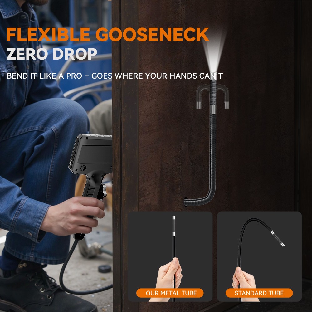 Two-Way Articulating Borescope Camera with Light Endoscope Inspection Camera