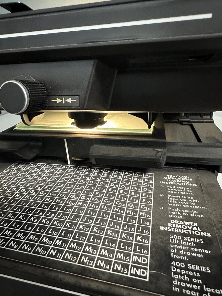 Vintage Northwest Micro Film Reader Model 475 (Does Turn On-Tested)