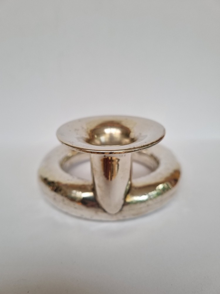 LALAOUNIS STERLING SILVER HAMMERED CANDLESTICK HOLDER