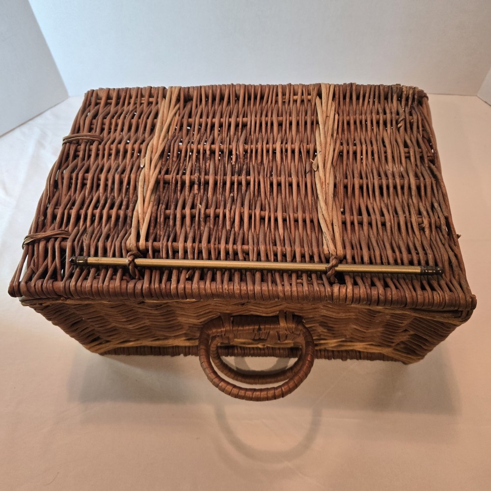 Vintage Wicker Sewing Box