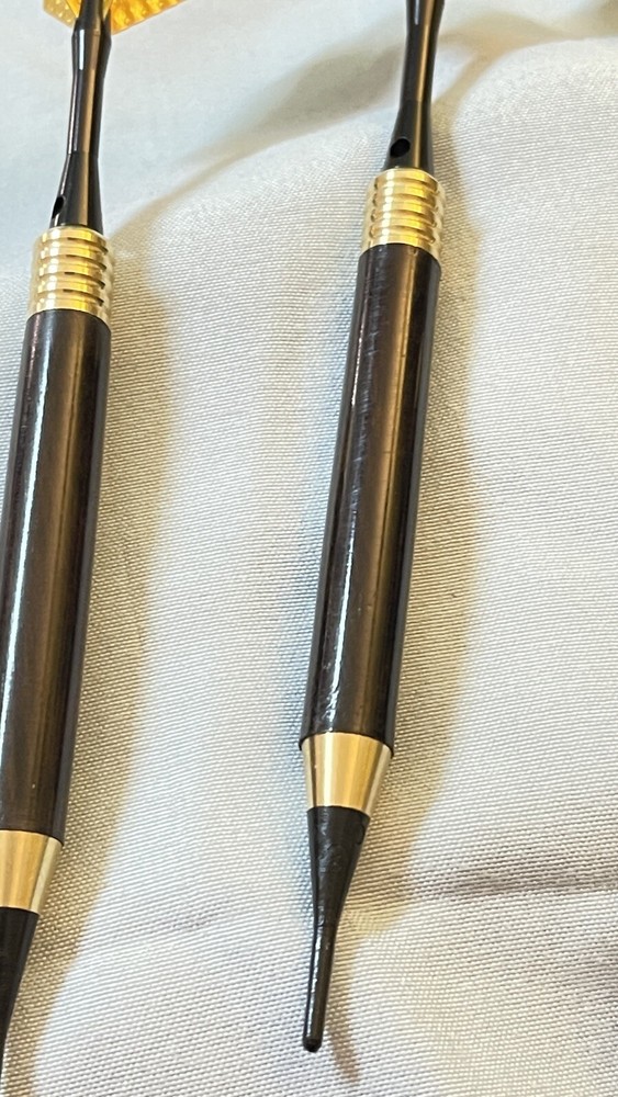 hand made darts Using Ebony Macassar Exotic Hardwood Blanks.
