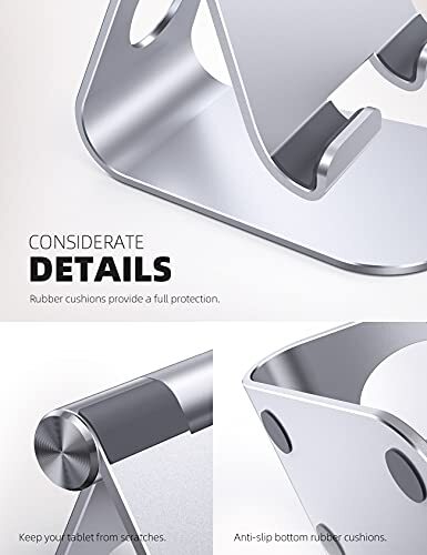 Tablet Stand, Adjustable Tablet Holder - Desktop Stand Dock Holder 1-Silver