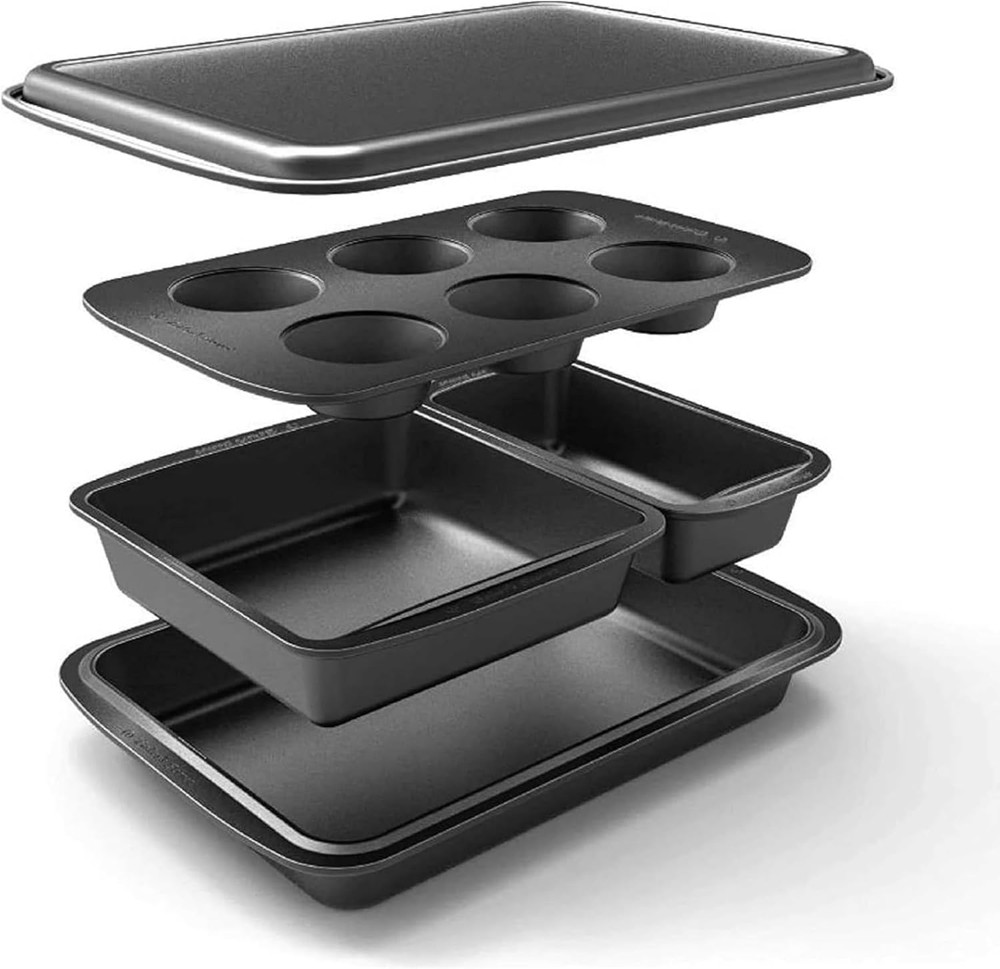 Baker'S Secret Stackable Baking Set of 5 Bakeware Pans, Bakeware Set, Baking Pan