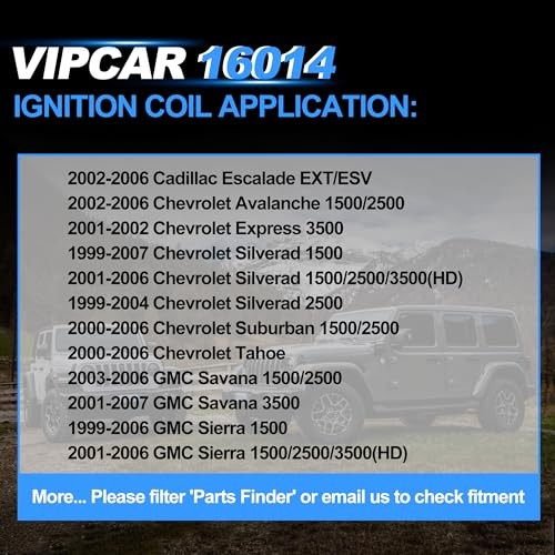 8Pcs Ignition Plug Coil Pack Compatible with Chevy/GMC 1999-2007