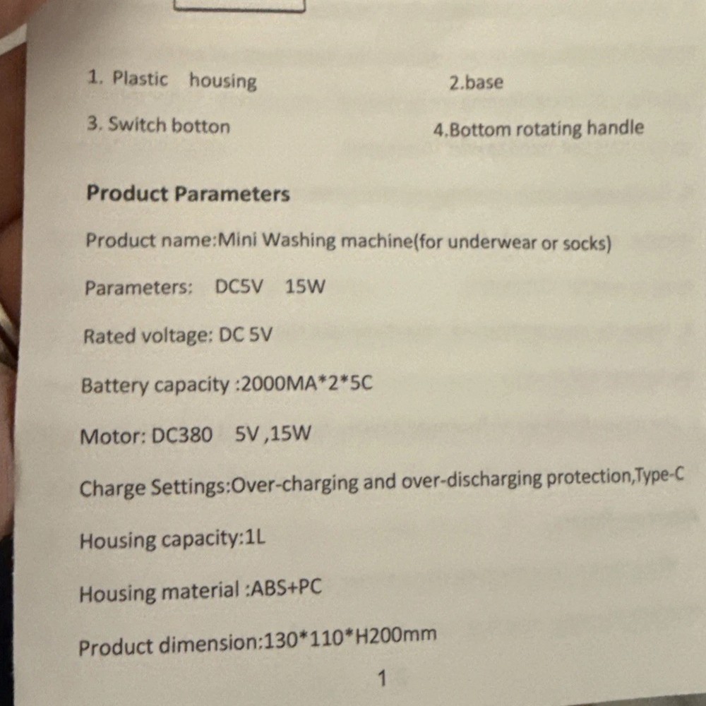 Portable Drum Clean Mini Washing Machine - Top Load, Lightweight