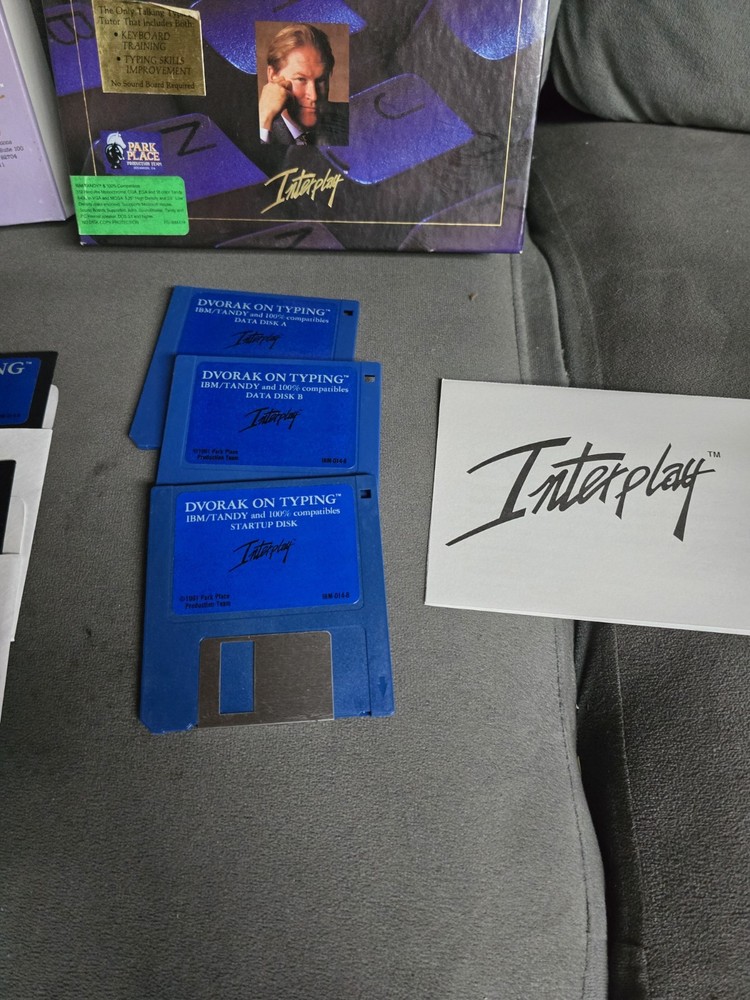 Dvorak On Typing Interplay 1991 1990’s 90’s Computer Software IBM/Tandy