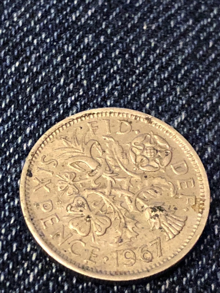 1967 Sixpence Pre-Decimal Coin
