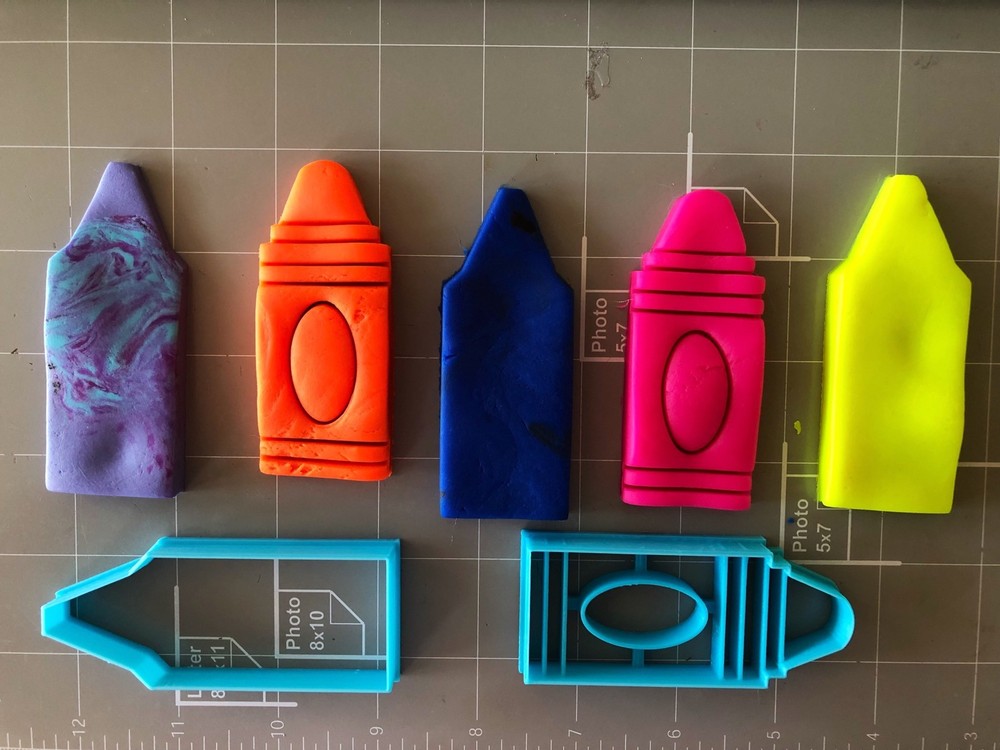 Crayon Cookie Cutter Set Of 2