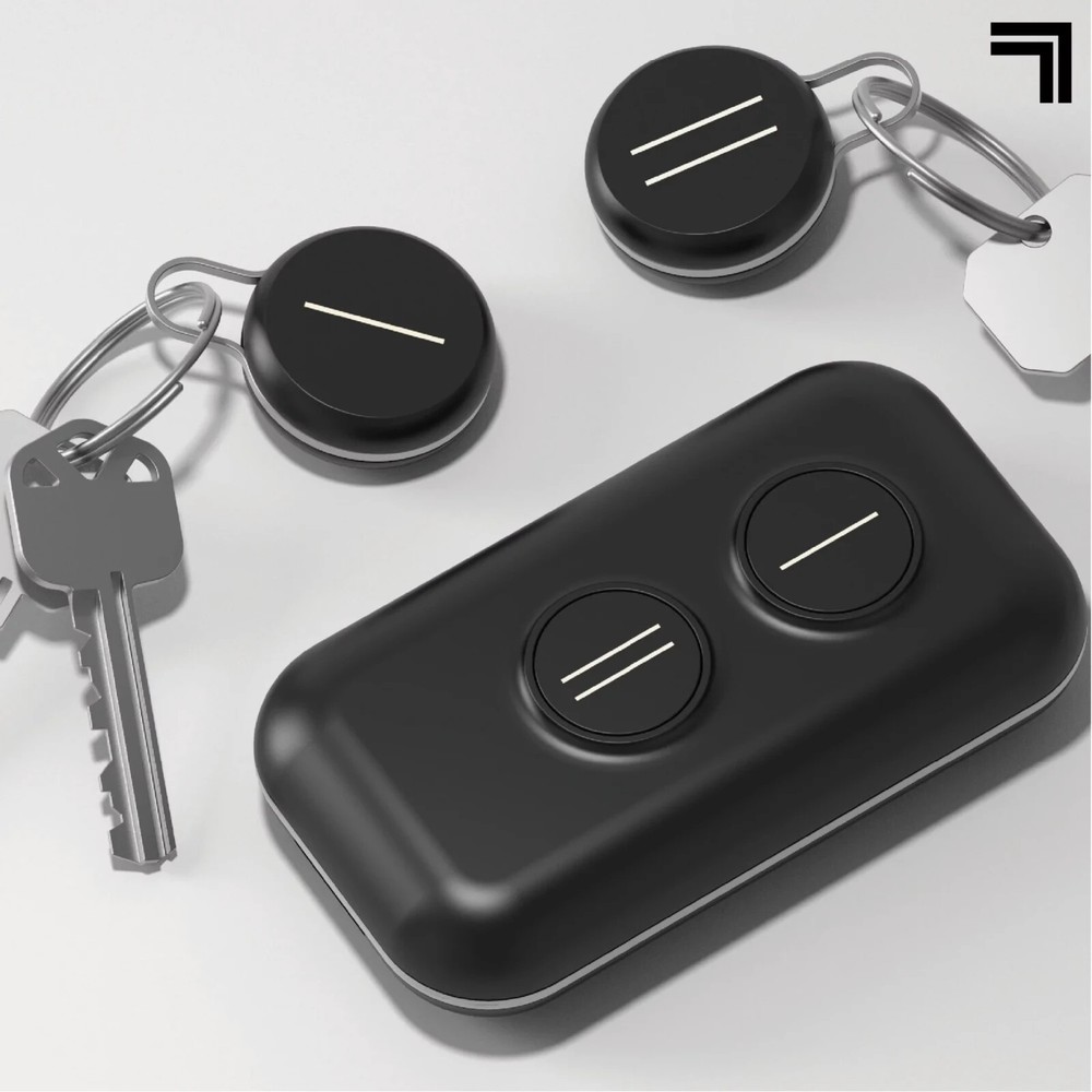 Sharper Image Electronic Key Finder 45' Range Wireless Black with Two Fobs