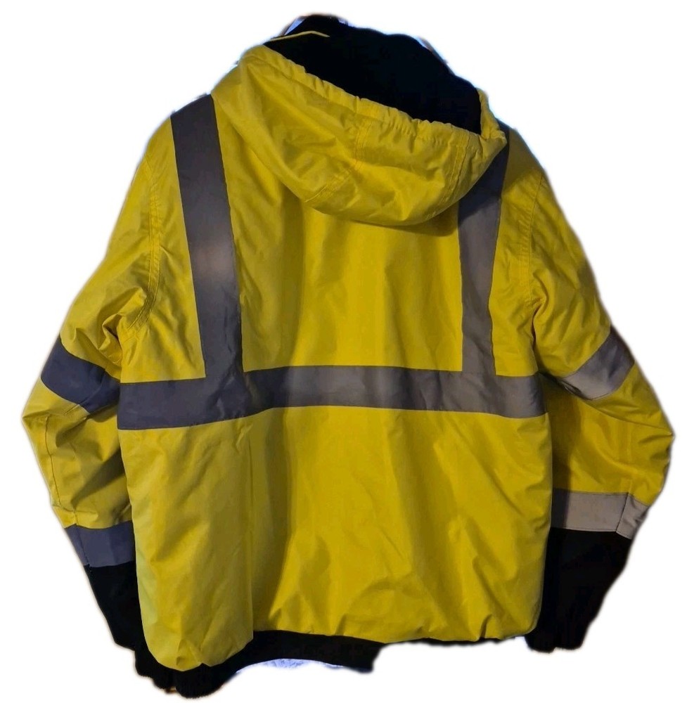SKSAFETY High Visibility Reflective Jacket Waterproof Size M