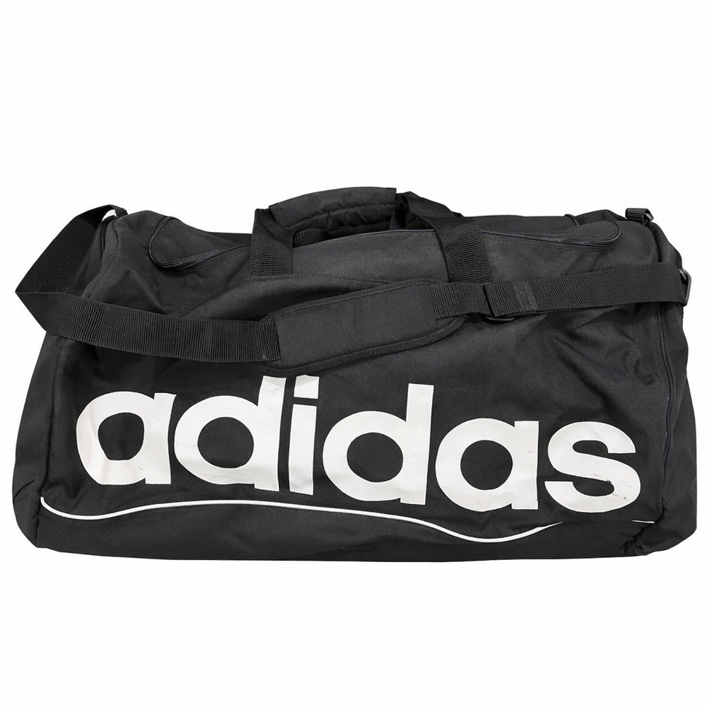 adidas Gym Bag Black Polyester Zip Closure Adjustable Carrying Strap