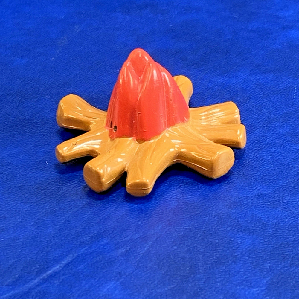 Molded Plastic Toy Campfire Bonfire RV Camping Unknown Playset Replacement