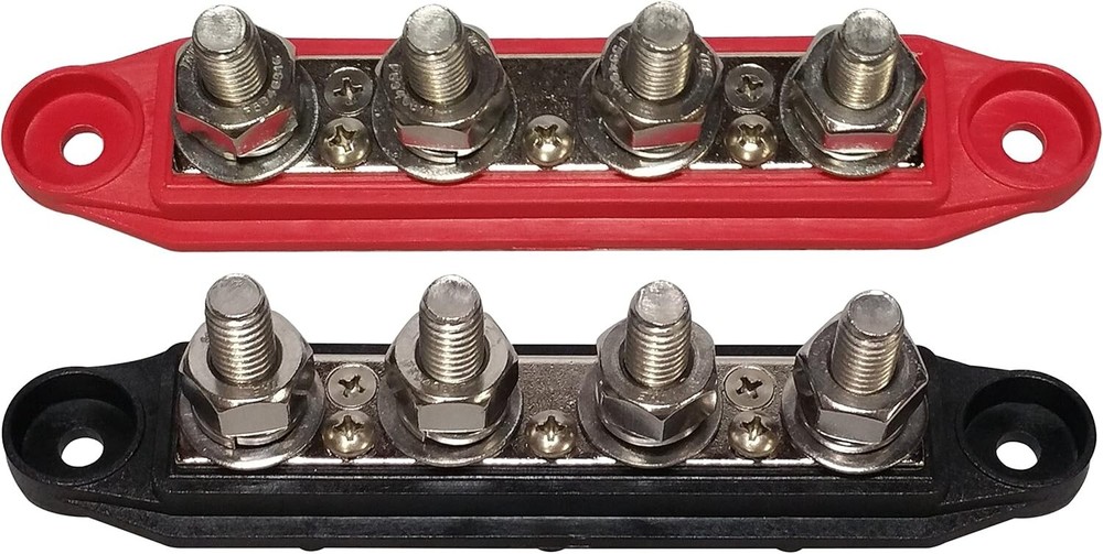 Durable Power Distribution Block - 4 Studs, 48V Capacity for Marine Environments