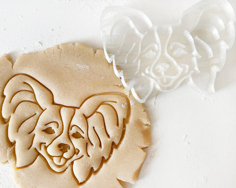 Papillon Cookie Cutter, Papillon Portrait