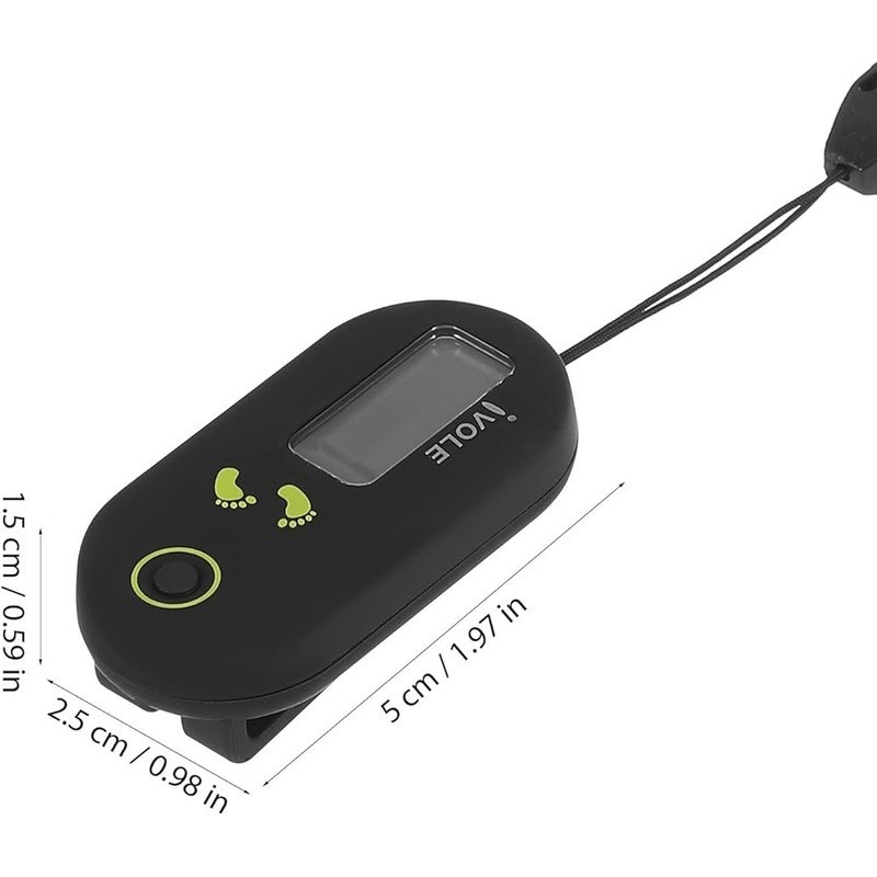 3D Electronic Pedometer Compact Lightweight Accurate Step Tracker Fitness Tool