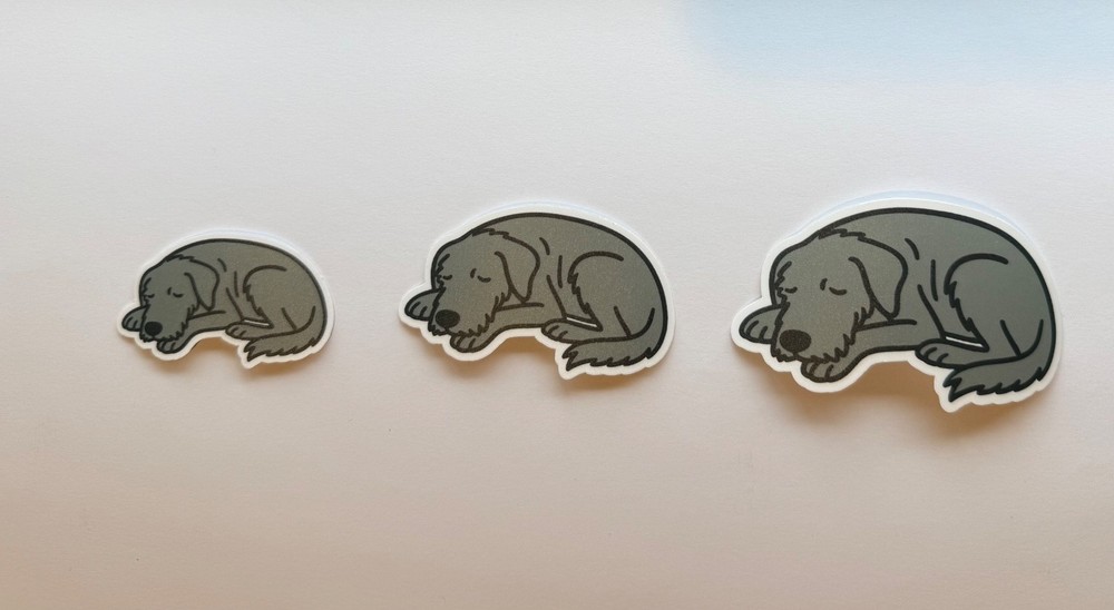 Irish Wolfhound Sleeping Sticker