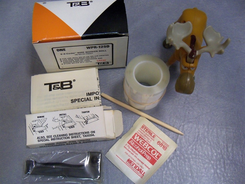 WPR-125D T&B E-Z-Coder Wire Markers Roll of 1000 WPR-125D