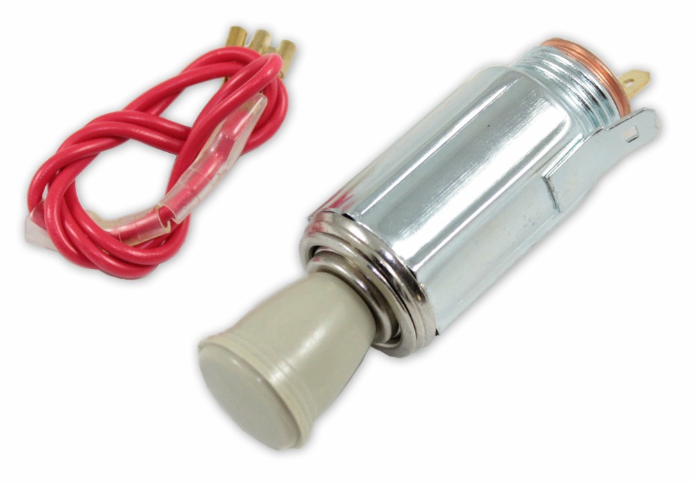 VW TYPE 1 2 3 ACCESSORY 12v CIGARETTE LIGHTER GREY KNOB BUG BUS GHIA