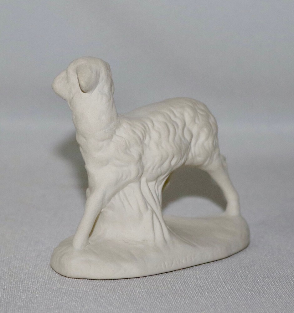 Ceramic Nativity 8” Set Accessory ~ Lamb Standing ~ Ready To Paint