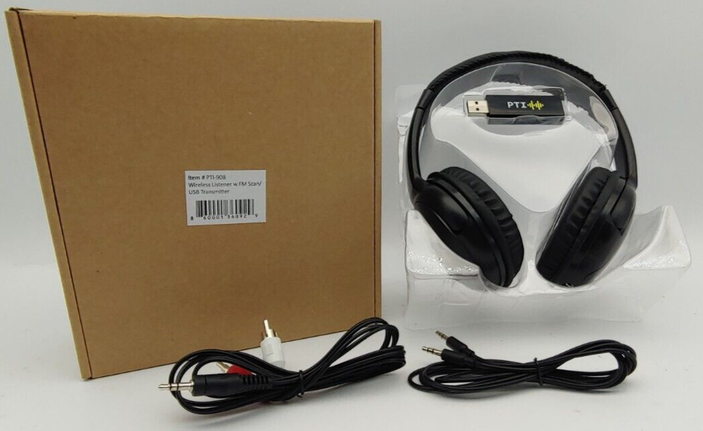 PTI-908  Wireless RF stereo TV Listening System with usb transmitter.
