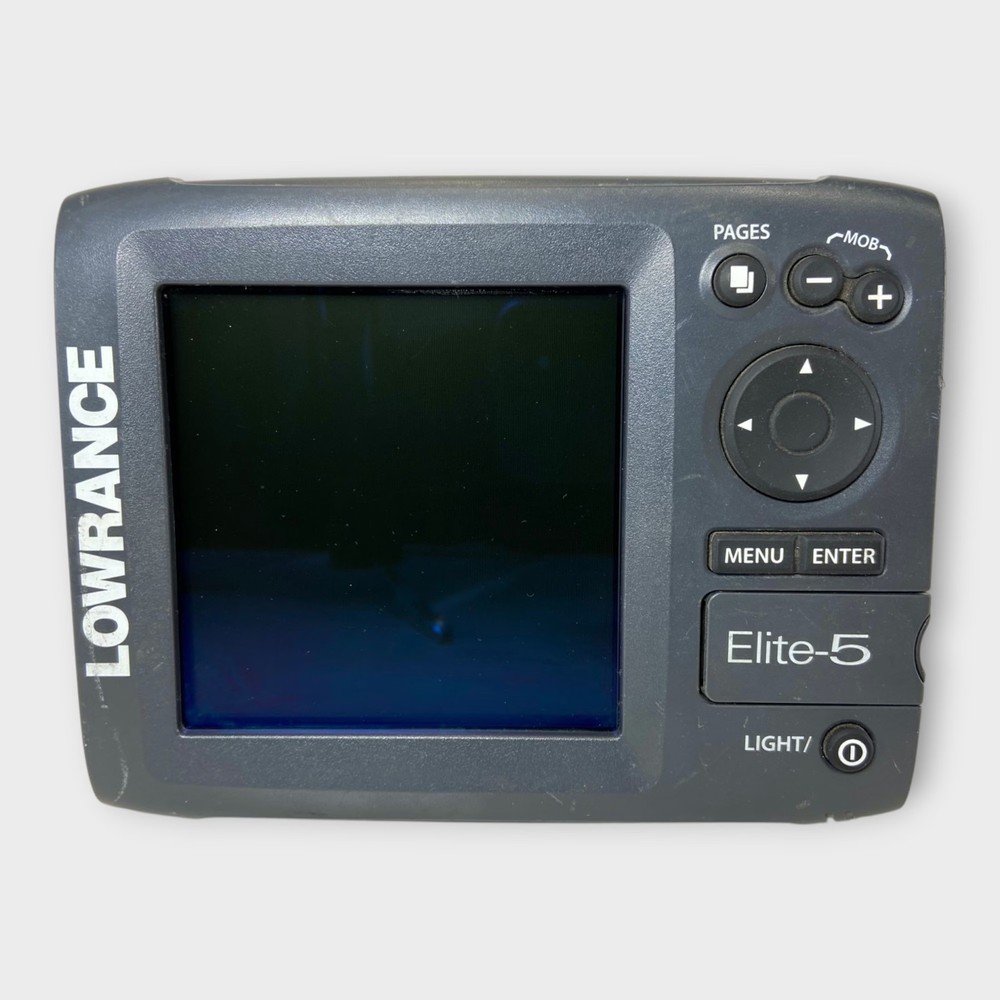Lowrance - Elite-5 - ChartPlotter/FishFinder W/ Internal GPS - Tested Good