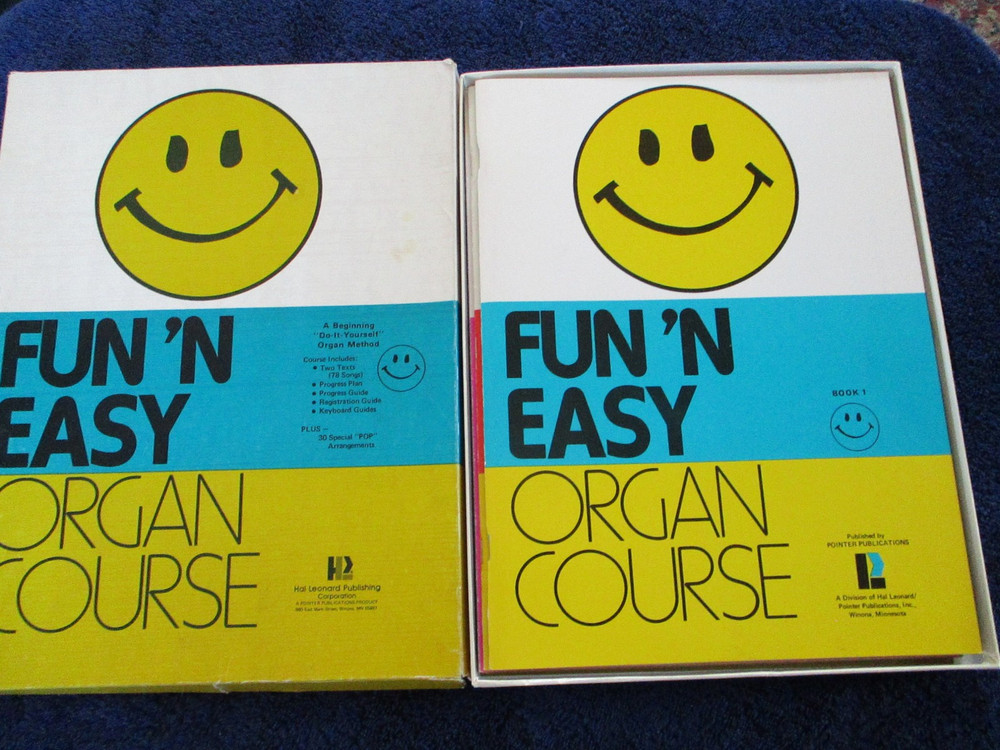 1972  Organ Course Complete Fun 'N Easy  Hal Leonard / Pointer in Original Box