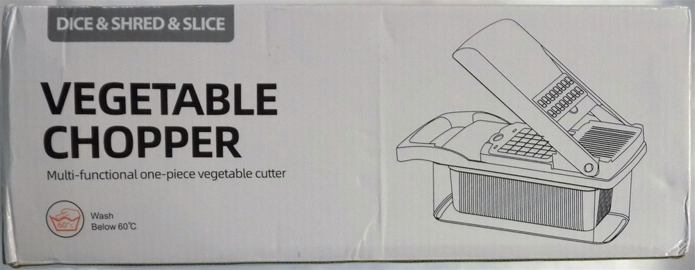 NIB Vegetable Chopper Multi-functional One-Piece Cutter Dice Shred Slice
