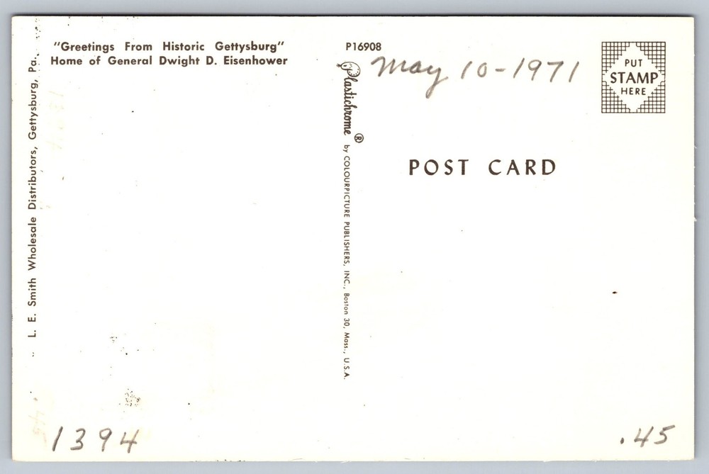 #1394 Dwight Eisenhower FDC Maxi Card