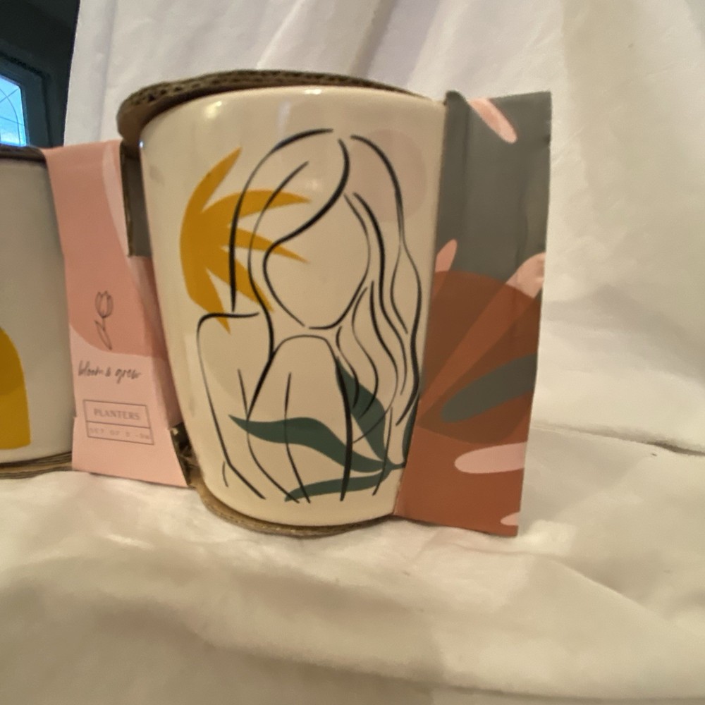 Planter Floral Theme 2piece Mini