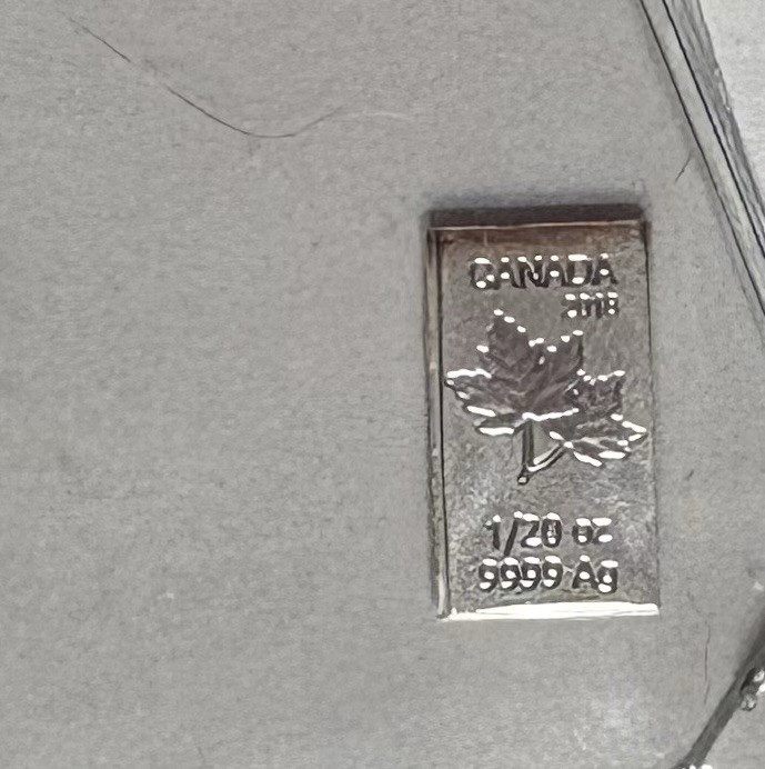 2018 Canada 1/20 OZ  Silver Bar BU