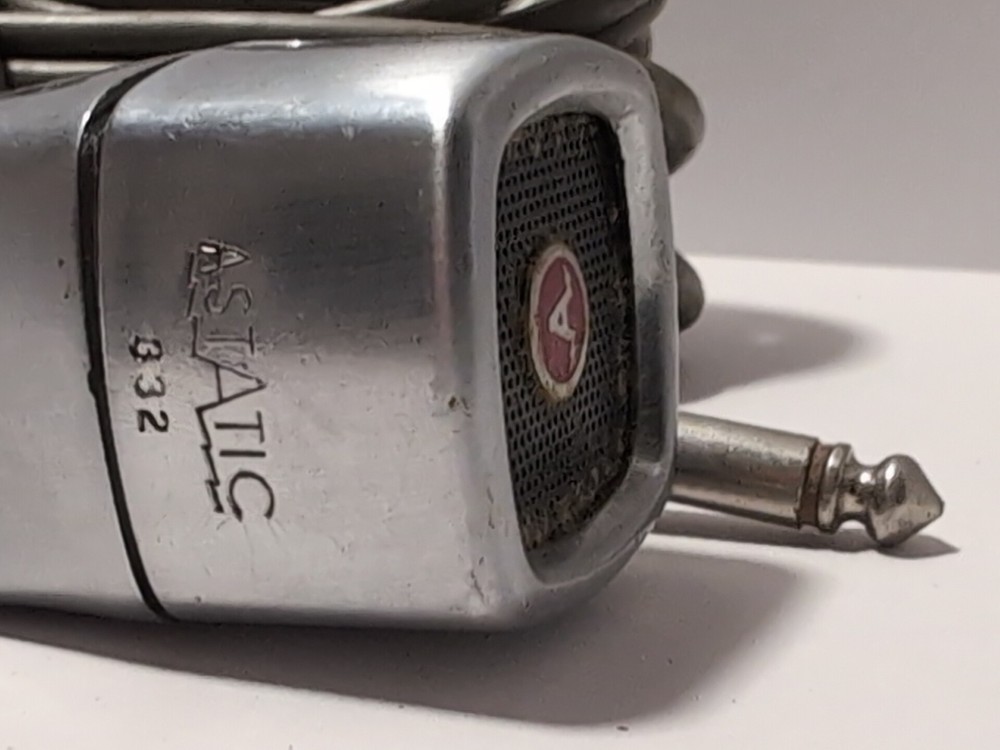 VINTAGE Square ASTATIC 332 HANDHELD MICROPHONE - Untested