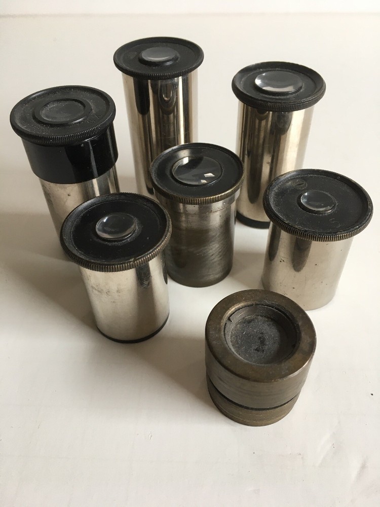 Lot of 7 assorted microscope eyepieces - see pics