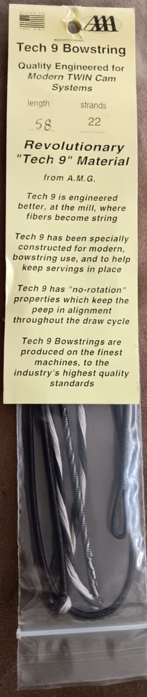 New In Package Tech 9 Bowstring Cable 58" Length 22 Strands!
