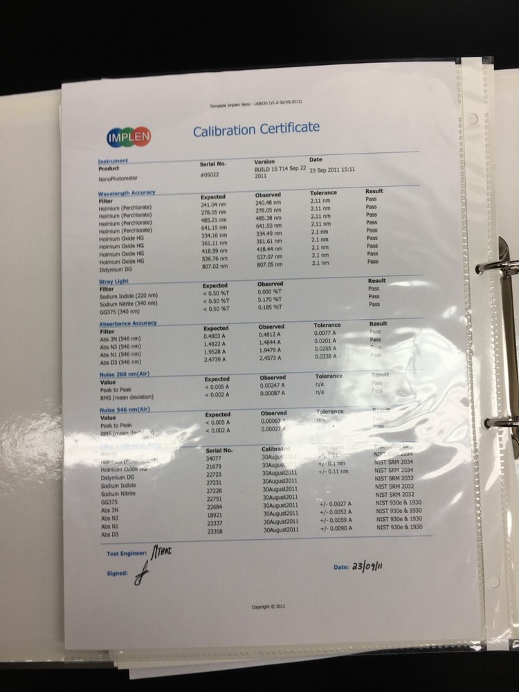 IMPLEN NanoPhotometer P-Class Manual