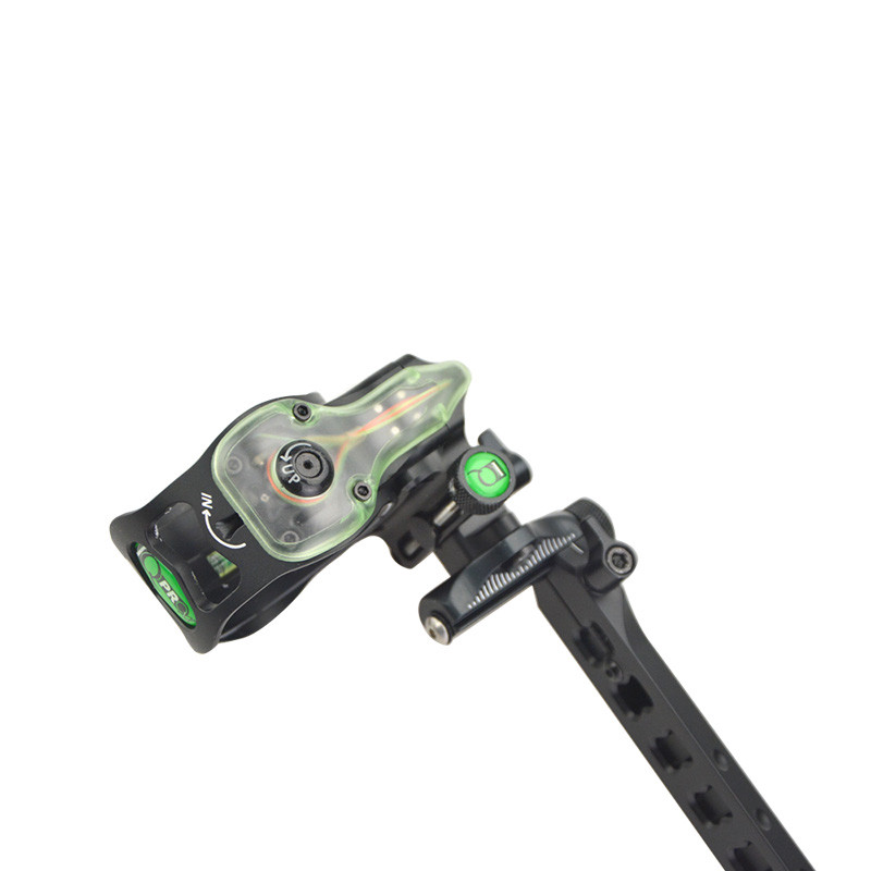 Archery Compound Bow Sight Lock Micro 5 Pin .019" Adjustable Long Pole Hunting