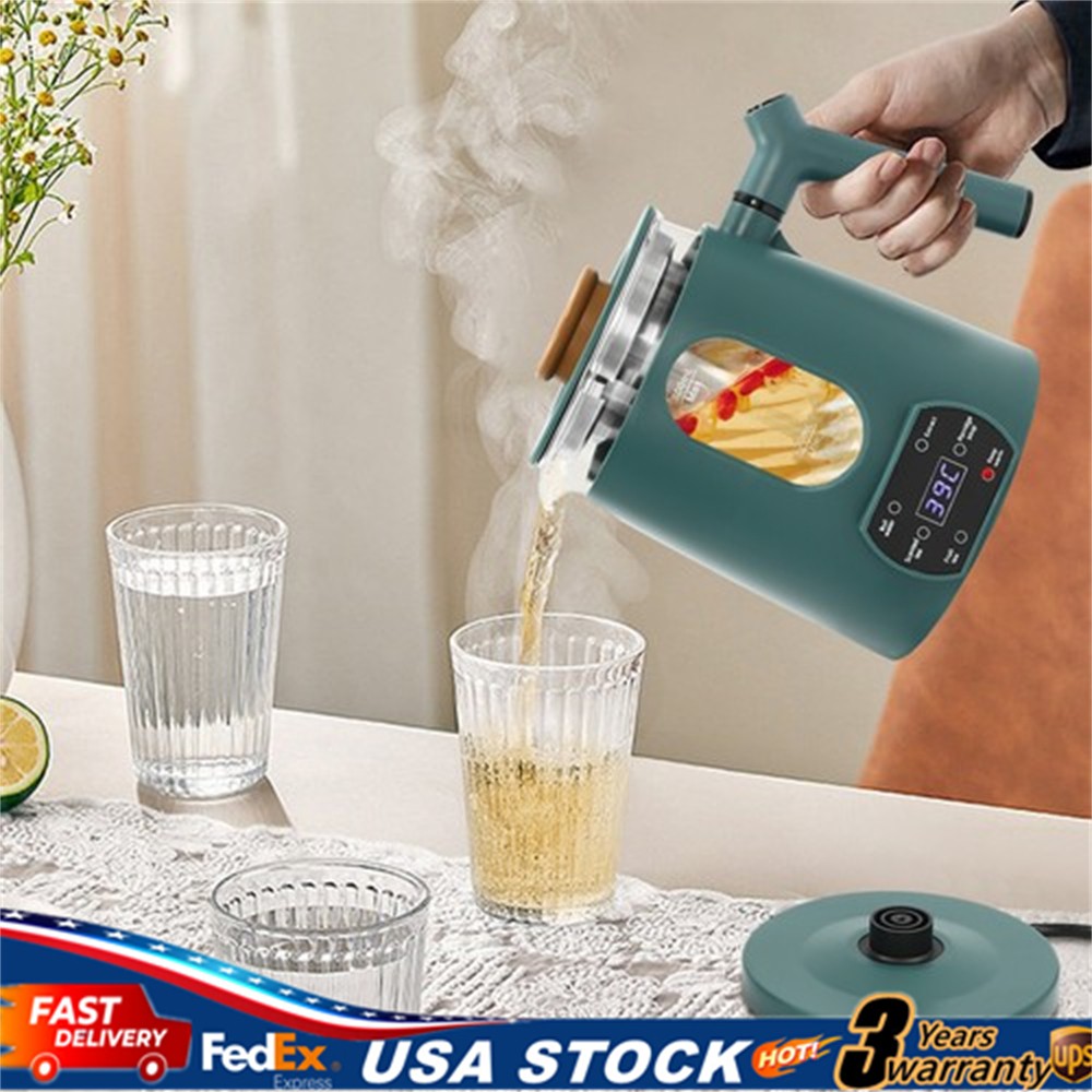 27oz Green Temperature Control Corded Electric Tea Kettle 600W Water Boiler