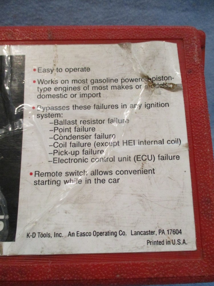 VINTAGE PORTABLE IGNITION SYSTEM #2632 - K-D TOOLS - UNTESTED