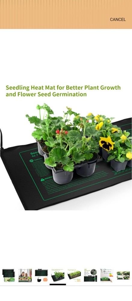2 Pack Seedling Heat Mat, Durable Waterproof Seed Germination Heating Mat, Warm