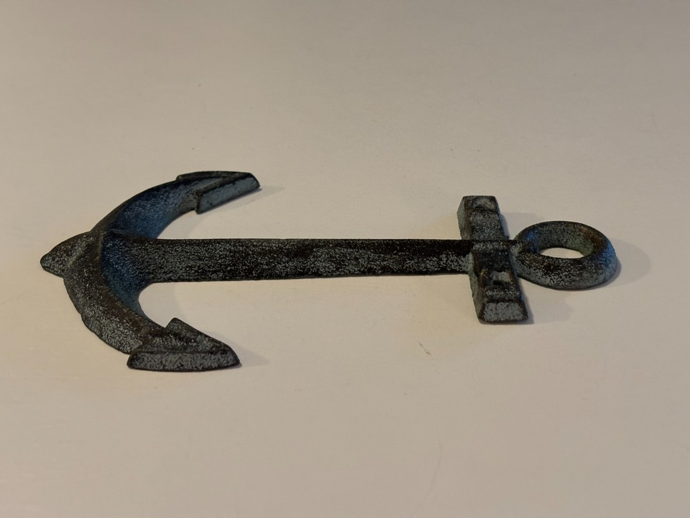 Cast Iron Anchor Decoration 8" Inch