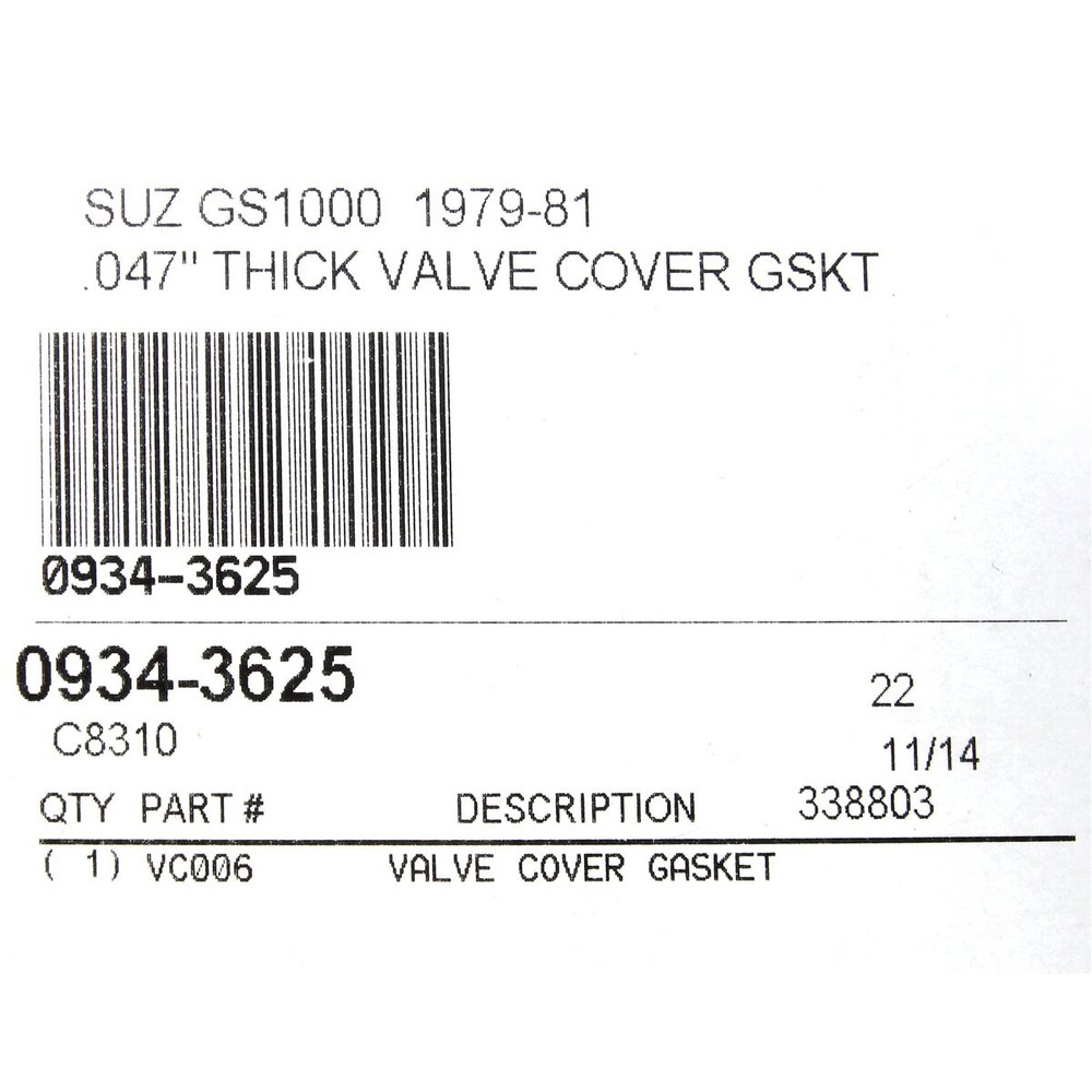 Cometic Valve Cover Gasket - C8310
