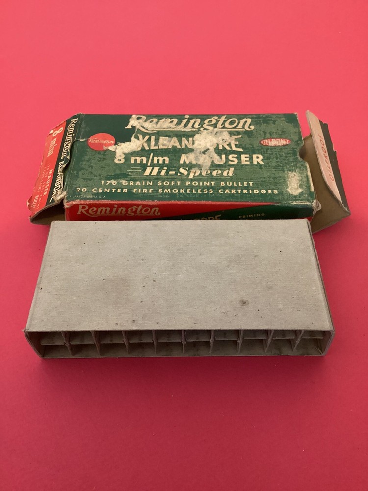 EMPTY Ammo Box REMINGTON KLEANBORE 8 M/M