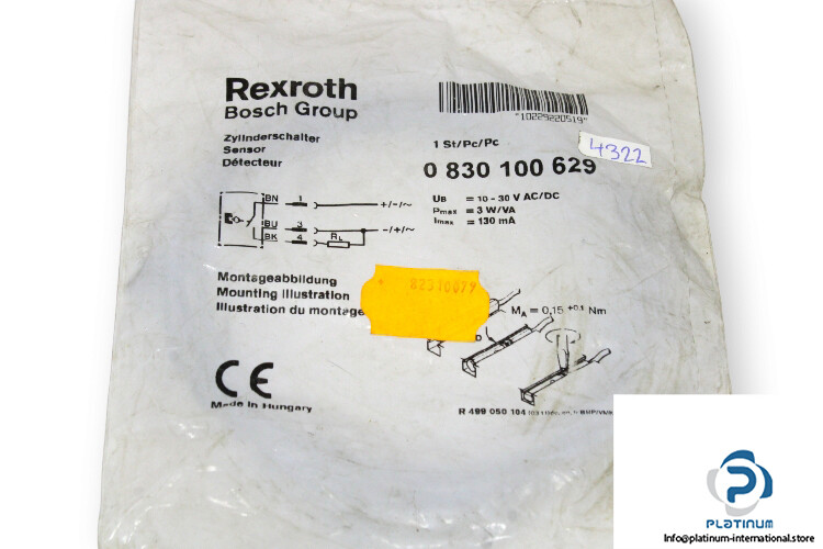 REXROTH 0 830 100 629 MICRO CYLINDER SWITCH / Rexroth 0830100629 - REED Sensor