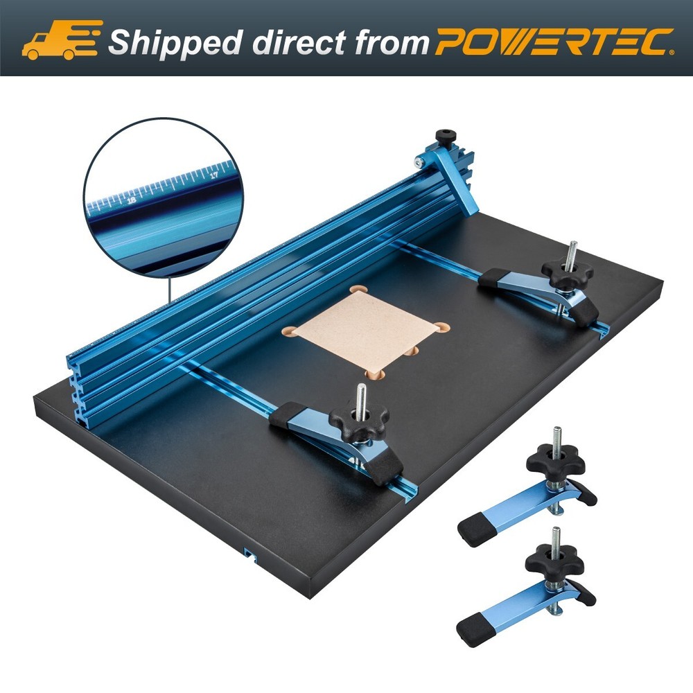POWERTEC 71539 Drill Press Table 14" x 24" With Fence System