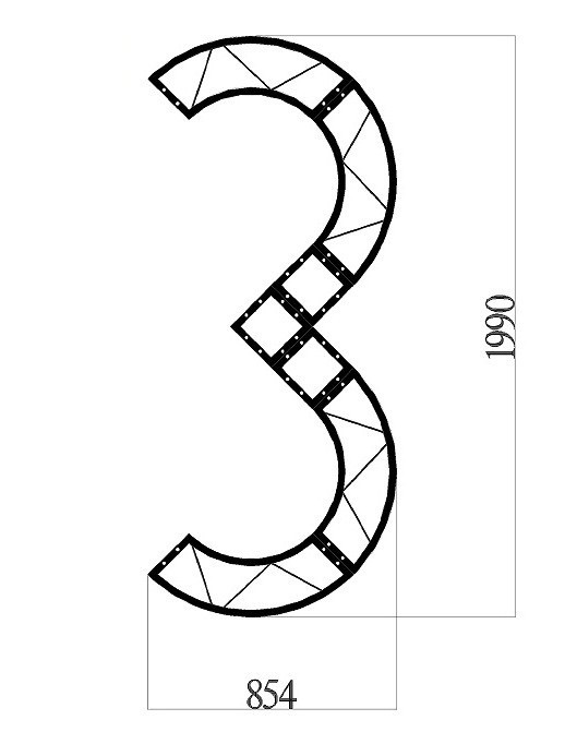 Cedarslink 3-Shaped Bolt Square Truss